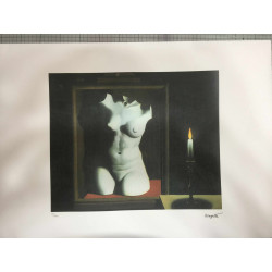 Aroarte Avec Certifié Rene Magritte Lithographie 50x70 CM Spadem 