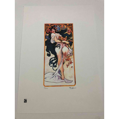 Litografia Alphonse'a Muchy off-setowa o wymiarach 50x70 cm