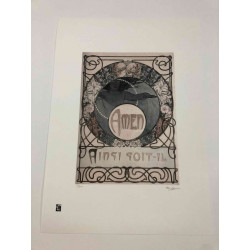 Lithographie von Alphonse Mucha, Offset 50x70 cm