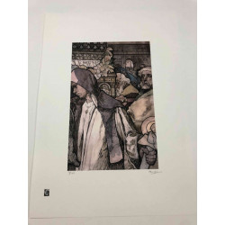 Litografía de Alphonse Mucha en off set 50x70 cm
