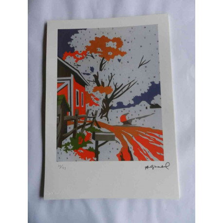 Andy Warhol Litografía edición off set 125 cm 35x50