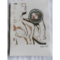 Andy Warhol Lithographie édition hors set 125 cm 35x50