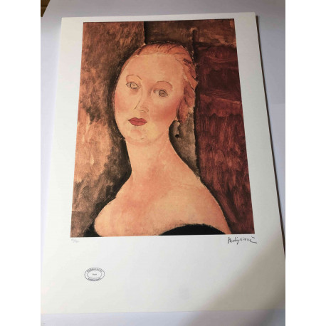 Amedeo Modigliani litografia off set  cm 50x70 Archives Paris