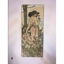 Alphonse Mucha litografia off set cm 50x70