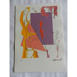 Andy Warhol Lithographie édition hors set 125 cm 35x50
