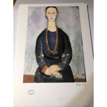 Amedeo Modigliani litografia off set  cm 50x70 Archives Paris