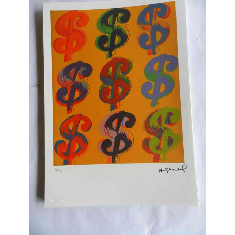 Andy Warhol Lithographie édition hors set 125 cm 35x50
