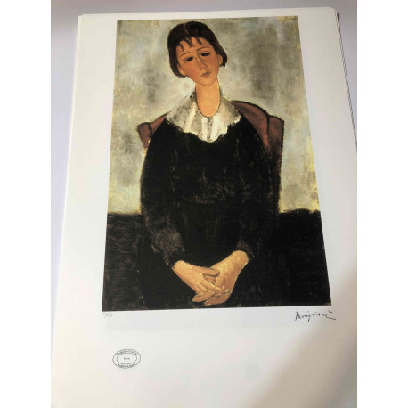 Amedeo Modigliani litografía off set 50x70 cm Archives Paris