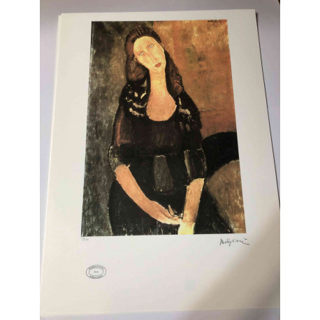 Amedeo Modigliani lithograph off set 50x70 cm Archives Paris