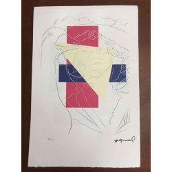Andy Warhol Lithographie édition hors set 100 cm 57x38