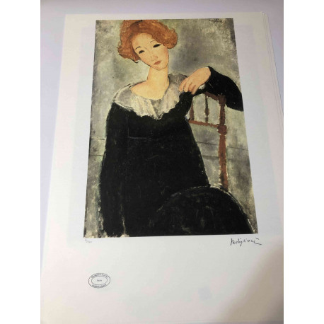 Amedeo Modigliani litografia off set 50x70 cm Arxius París