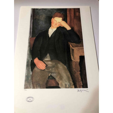 Amedeo Modigliani Lithographie Offset 50x70 cm Archives Paris