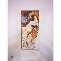 Litografia Alphonse'a Muchy off-setowa o wymiarach 50x70 cm