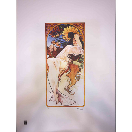 Litografía de Alphonse Mucha en off set 50x70 cm