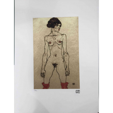 Egon Schiele Litografia offset edícia 200 cm 50x70