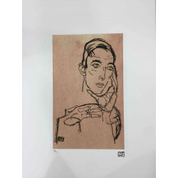 Egon Schiele Lithographie édition hors set 200 cm 50x70