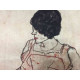 Egon Schiele Litografie ofsetová edice 200 cm 50x70