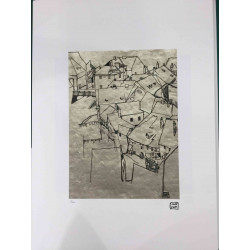 Egon Schiele Litografía edición off set 200 cm 50x70