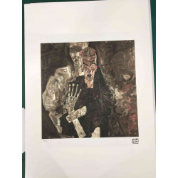 Egon Schiele Lithografie offsetuitgave 200 cm 50x70
