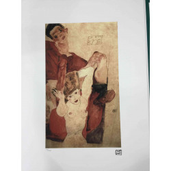 Egon Schiele Litografia off set editie 200 cm 50x70