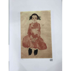 Egon Schiele Litografía edición off set 200 cm 50x70