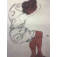 Egon Schiele Litografia edição off set 200 cm 50x70