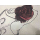 Egon Schiele Litografia edição off set 200 cm 50x70