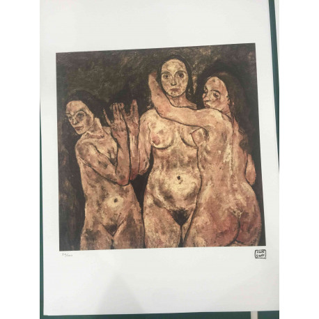Egon Schiele Litografia edição off set 200 cm 50x70