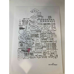 Basquiat Off set lithograph cm 50x70 certified