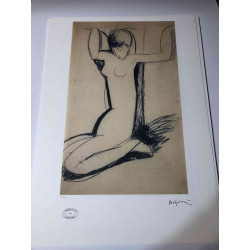 Amedeo Modigliani litografia off set  cm 50x70 Archives Paris