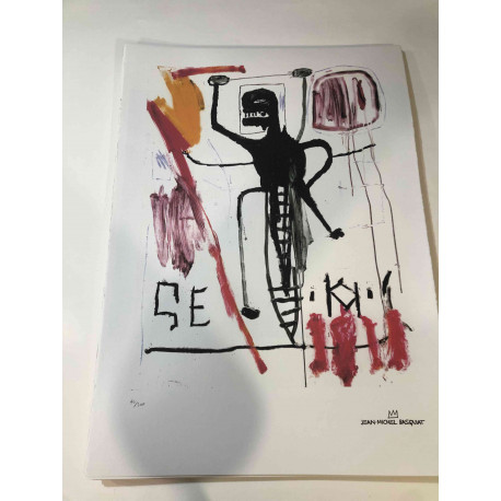 Offset litograficzny Basquiata o wymiarach 50x70 cm, certyfikowany