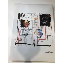 Offset litograficzny Basquiata o wymiarach 50x70 cm, certyfikowany