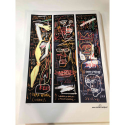 Basquiatova litografická souprava 50x70 cm certifikovaná