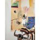 Offset litograficzny Basquiata o wymiarach 50x70 cm, certyfikowany