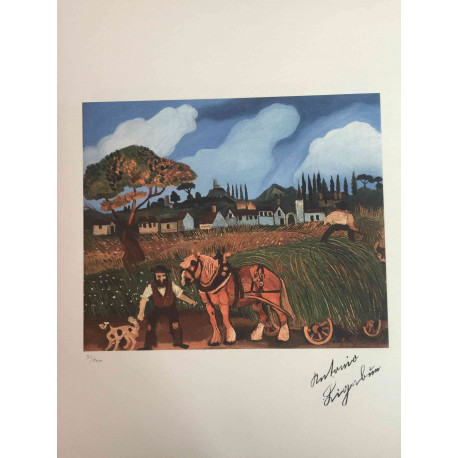 Antonio Ligabue litografia off-set 50x70 cm