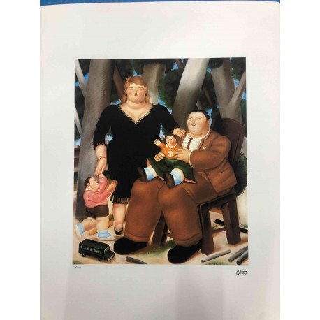 Litografická ofsetová souprava Fernando Botero certifikovaná 50x65 cm