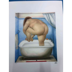 Litografická ofsetová souprava Fernando Botero certifikovaná 50x65 cm