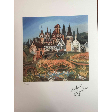 Setul de litografie Antonio Ligabue 50x70 cm