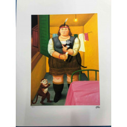 Fernando Botero 50x65 cm-ko off-set litografia ziurtagiria