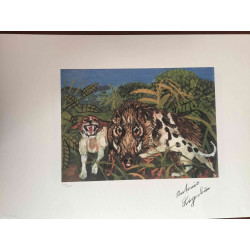 Antonio Ligabue lithograph off set 50x70 cm