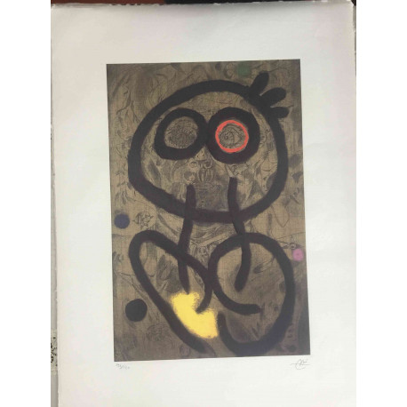 Joan Miro Lithografie off set 56x76 cm gecertificeerd