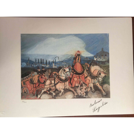 Litografie Antonia Ligabue ze sady 50x70 cm