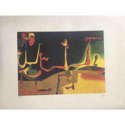 Joan Miro Lithographie hors set 56x76 cm certifiée