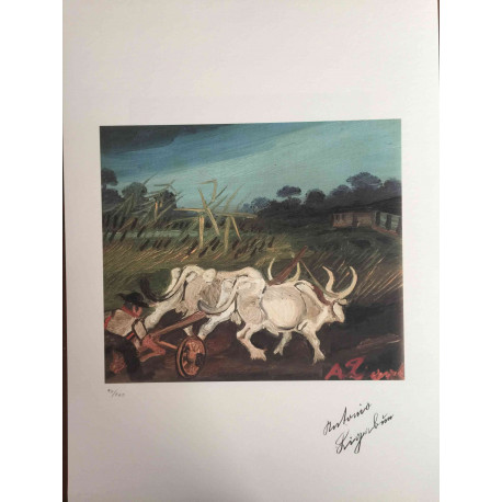 Antonio Ligabue lithograph off set 50x70 cm