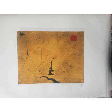 Joan Miro  Litografia off set cm 56x76  certificata