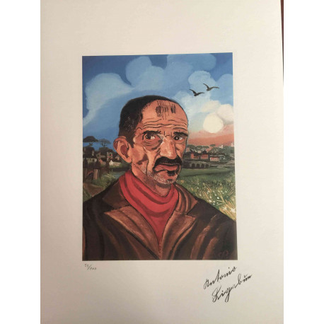 Antonio Ligabue lithograph off set 50x70 cm