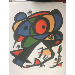 Joan Miro Lithographie hors set 56x76 cm certifiée