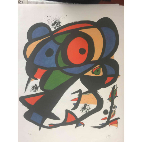 Joan Miro Lithographie hors set 56x76 cm certifiée