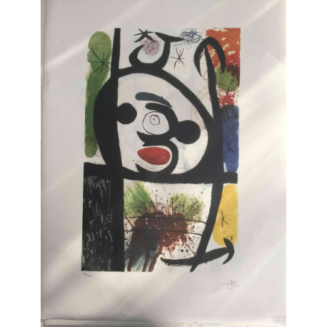 Joan Miro Lithographie hors set 56x76 cm certifiée
