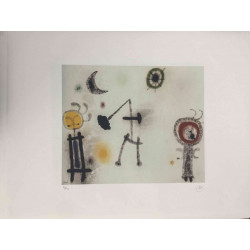 Litografická ofsetová souprava Joan Miro 56x76 cm certifikovaná